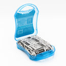 Qualicare Blue Detectable Plasters 5 Assorted Sizes - Plastic Carry Box of 100 - IndustraCare