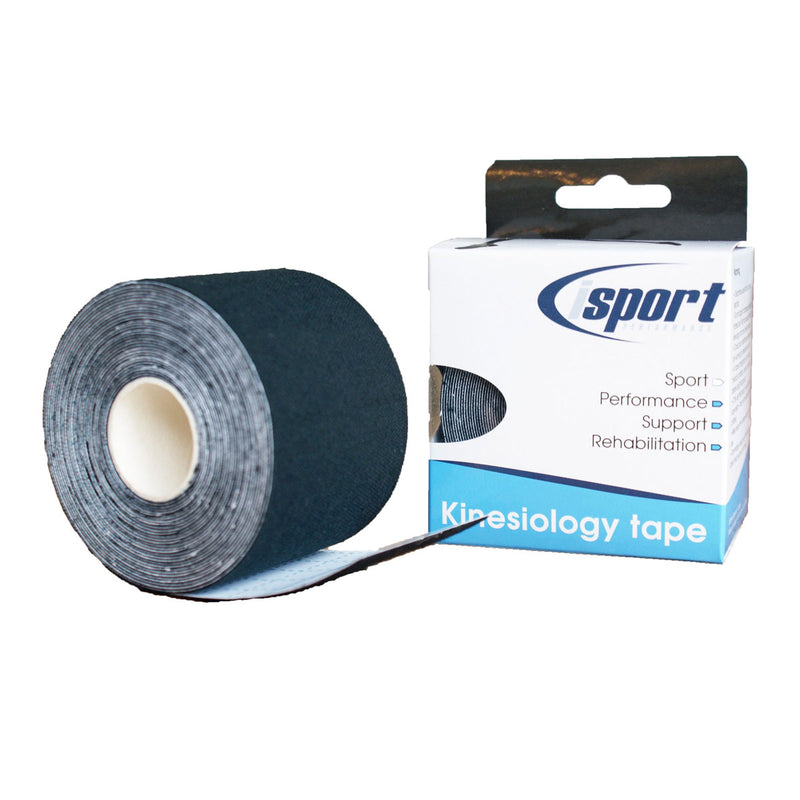 iSport Kinesiology Tape Black 5cm x 5m - IndustraCare
