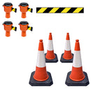 Skipper 36m Retractable Barrier Standard Traffic Cone and Topper Kit - IndustraCare