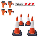 Skipper 36m Retractable Barrier Standard Traffic Cone and Topper Kit - IndustraCare