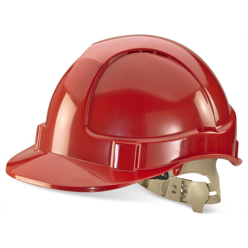 B-Brand Vented Safety Helmet - Red - IndustraCare