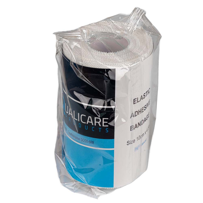 Qualicare Elastic Adhesive Bandage 10cm x 4.5m - IndustraCare