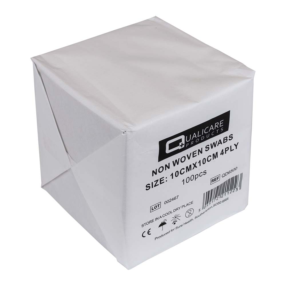 Qualicare Non-Sterile Gauze 10cm x 10cm Pack of 100