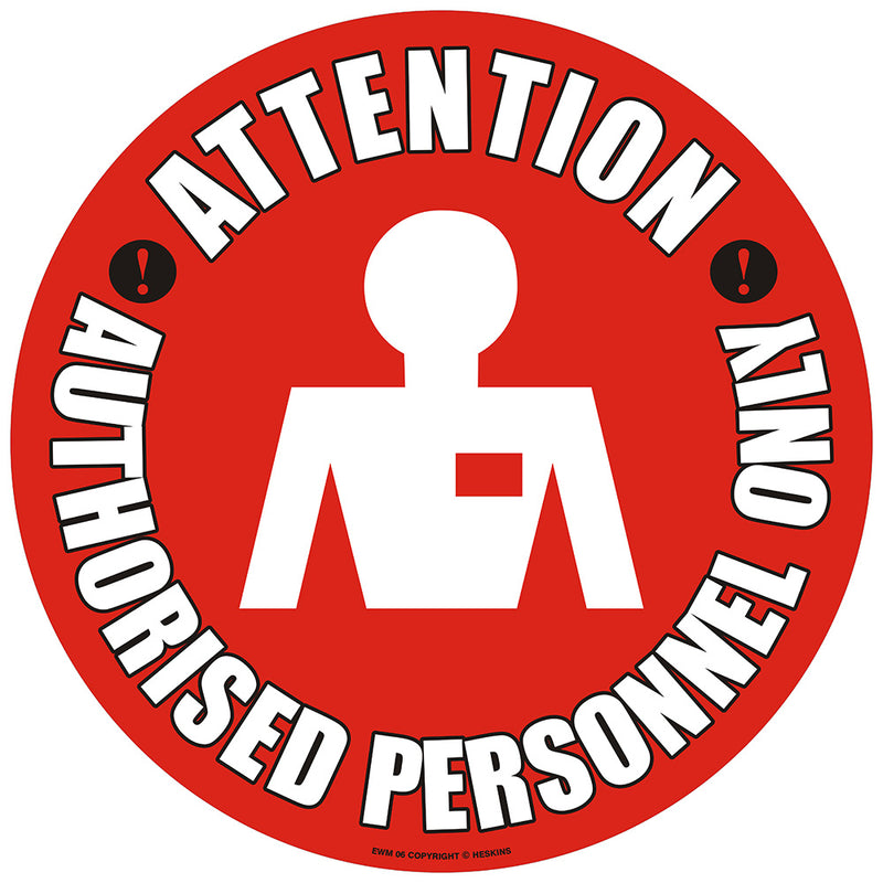 PROline Floor Sign: Attention Authorised Personnel Only - IndustraCare