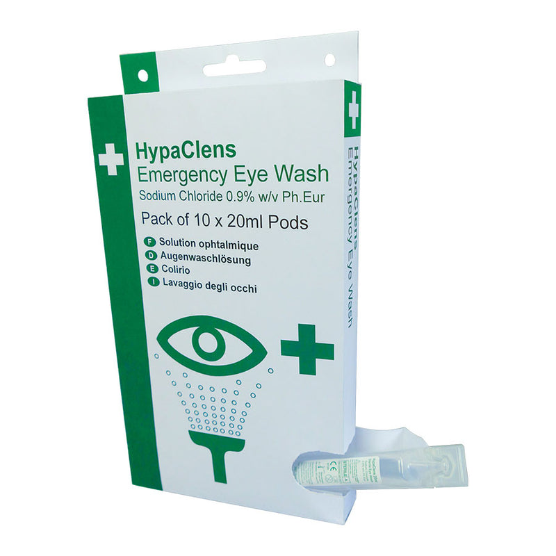 HypaClens Small Emergency Eyewash 20ml Pod Dispenser (Incl. 10 Pods) - IndustraCare