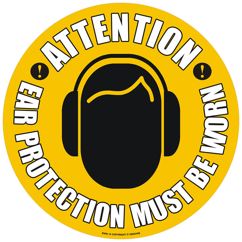 PROline Floor Sign: Attention Ear Protection Must Be Worn - IndustraCare