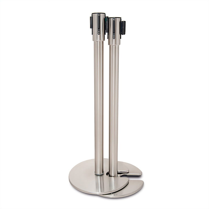 Traffic-Line Stainless Steel Belt Post (Recessed Base) - IndustraCare