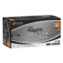 UCI Maxim Black Heavy Duty Fishscale Grip 6mm Nitrile Disposable Gloves - Box of 50 - IndustraCare