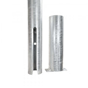 TRAFFIC-LINE Barrier Post | Heavy-Duty Steel Demarcation Bollard | Removable | Concrete In | Galvanised Finish