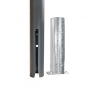 TRAFFIC-LINE Barrier Post | Heavy-Duty Steel Demarcation Bollard | Removable | Concrete In | Anthracite Grey