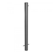 TRAFFIC-LINE Barrier Post | Heavy-Duty Steel Demarcation Bollard | Anthracite Grey | Concrete In