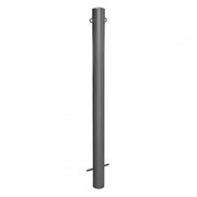 TRAFFIC-LINE Barrier Post | Heavy-Duty Steel Demarcation Bollard | Anthracite Grey | Concrete In