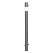 TRAFFIC-LINE Barrier Post | Heavy-Duty Steel Demarcation Bollard | Anthracite Grey | Concrete In