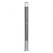 TRAFFIC-LINE Barrier Post | Heavy-Duty Steel Demarcation Bollard | Removable | Concrete In | Anthracite Grey