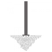 TRAFFIC-LINE Barrier Post | Heavy-Duty Steel Demarcation Bollard | Anthracite Grey | Surface Fix