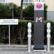 TRAFFIC-LINE EV Charging Point Protection Bollards | High-Visibility Steel Safety Posts | Surface Fix