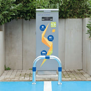 TRAFFIC-LINE EV Charging Point Protection Guard | Tubular Steel Safety Barrier | Concrete In
