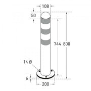 TRAFFIC-LINE EV Charging Point Protection Bollards | High-Visibility Steel Safety Posts | Surface Fix