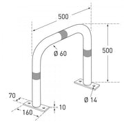 TRAFFIC-LINE EV Charging Point Protection Guard | Tubular Steel Safety Barrier | Surface Fix