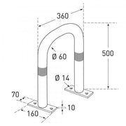 TRAFFIC-LINE EV Charging Point Protection Guard | Tubular Steel Safety Barrier | Surface Fix