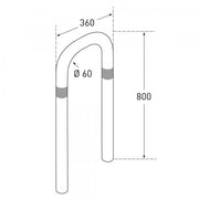 TRAFFIC-LINE EV Charging Point Protection Guard | Tubular Steel Safety Barrier | Concrete In