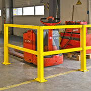 BLACK BULL MD Impact Protection Railing System | Medium-Duty Steel Modular Barrier - Outdoor