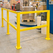 BLACK BULL MD Impact Protection Railing System | Medium-Duty Steel Modular Barrier - Indoor