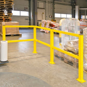 BLACK BULL MD Impact Protection Railing System | Medium-Duty Steel Modular Barrier - Indoor