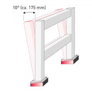 BLACK BULL FLEX Impact Protection System HYBRID | Yielding Steel & Plastic Modular Barrier | Indoor Use