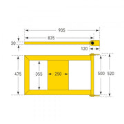 BLACK BULL Railing Gate | Steel Modular Barrier Access Gate - For MD System