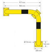 BLACK BULL Corner Protection Guards XL | Extremely Heavy-Duty Steel Corner Impact Barriers