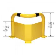 BLACK BULL Corner Protection Guard with Under-run Protection - Indoor Use | Steel Corner Impact Barrier