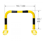 BLACK BULL Removable Protection Guards - Indoor Use | Quick-Release Steel Impact Barriers