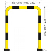 BLACK BULL FLEX Protection Guards - Indoor Use | Flexible Steel Impact Barriers