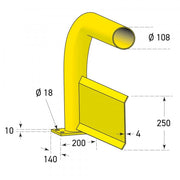 BLACK BULL Protection Guard XL with Under-run Protection | Heavy-Duty Steel Impact Barrier