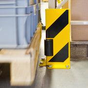 BLACK BULL Pallet Racking Protector with Guide Roller | Heavy-Duty Steel Impact Guard