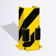 BLACK BULL Pallet Racking Protector with Guide Roller | Heavy-Duty Steel Impact Guard