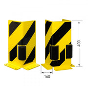 BLACK BULL Pallet Racking Protector with Guide Roller | Heavy-Duty Steel Impact Guard