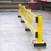BLACK BULL Impact Guard Rails | Heavy-Duty Steel Modular Barrier System - Post Only