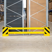BLACK BULL Racking End Frame Protector B | Enhanced Steel Pallet Rack Guard | With Guide Rollers