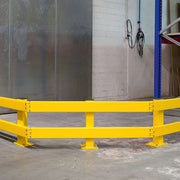 BLACK BULL Impact Guard Rails | Heavy-Duty Steel Modular Barrier System - Internal Corner Rail