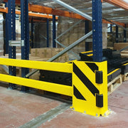 BLACK BULL Racking End Frame Protectors Type C | Hybrid Steel & Plastic Pallet Rack Guard