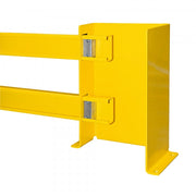 BLACK BULL Racking End Frame Protector B | Enhanced Steel Pallet Rack Guard | With Guide Rollers
