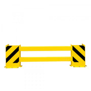 BLACK BULL Racking End Frame Protectors Type C | Hybrid Steel & Plastic Pallet Rack Guard