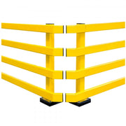 BLACK BULL Impact Guard Rails | Heavy-Duty Steel Modular Barrier System - External Corner Rail