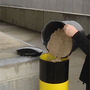 Black Bull Heavy Duty Bollard - Black/Yellow - Surface Fix - 3XL