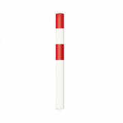 Black Bull Heavy Duty Bollard - Small - Surface Fix - Red/White