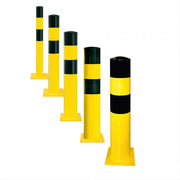 Black Bull Heavy Duty Bollard - Black/Yellow - Surface Fix - 3XL