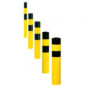 Black Bull Heavy Duty Bollard - Black/Yellow - Concrete In - 3XL