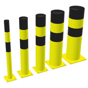 Black Bull Heavy Duty Bollard - Black/Yellow - Surface Fix - 3XL